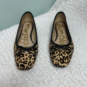 Sam Edelman Leopard Print. Ballet Flats Animal Print Flats Leather Size 6.5